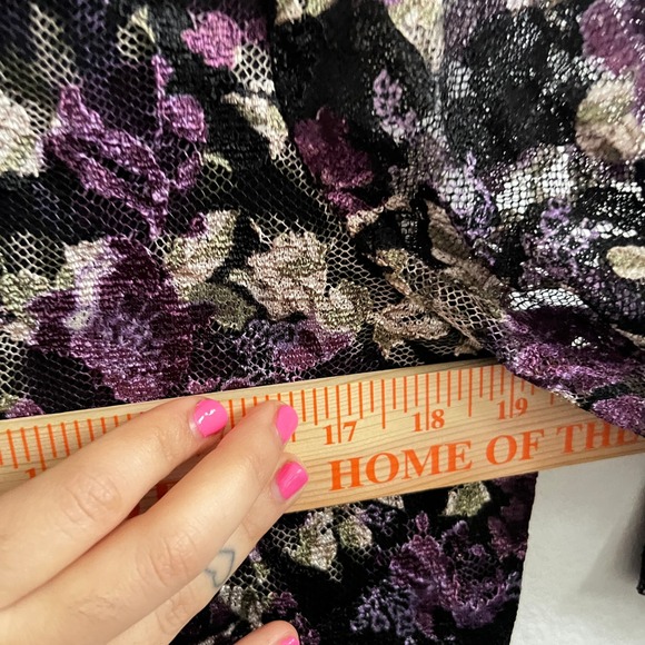 Vintage Black Lace Long Sleeve Top Whimsigoth Witchy Punk Goth Emo Alt Large - Picture 6 of 6